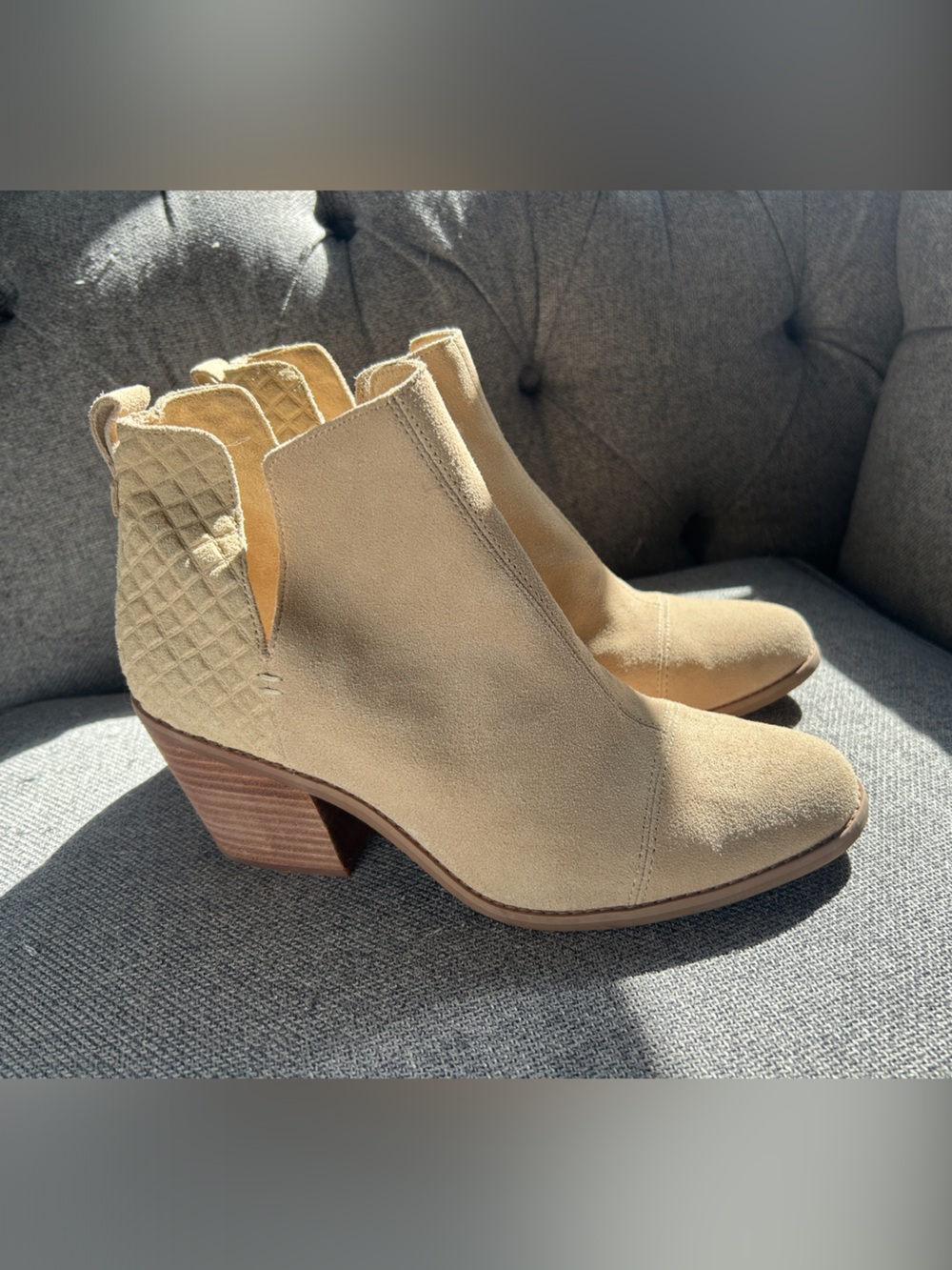 Women’s Beige Suede Chelsea Ankle Boots - Versatile Everyday Style